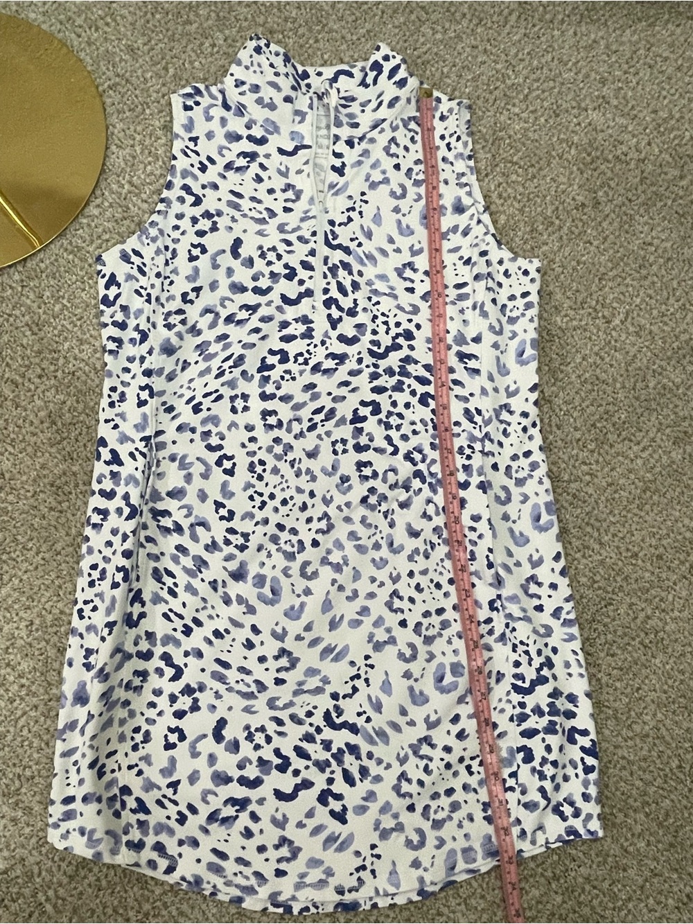 Tommy Bahama IslandZone Golf Dress Blue Leopard Print Stretch - Picture 10 of 10